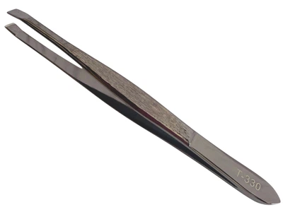 Пинцет для бровей скошенный графит Zauber-manicure T-330
