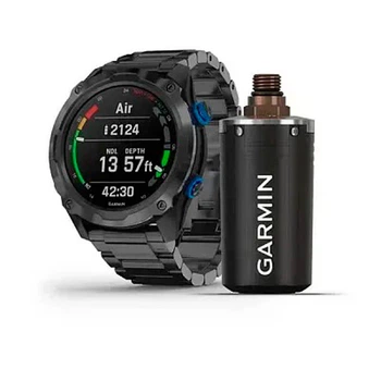 Смарт-годинник Garmin Descent Mk2i/Descent T1 Bundle Titanium carbon gray DLC with DLC titanium band