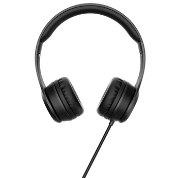 Дротові накладні навушники HOCO W21, 1.2 м with mic black