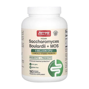 Saccharomyces Boulardii + MOS - 180 vcaps пробіотик Saccharomyces Boulardii з MOS для підтримки кишкової мікрофлори, травлення та імунітету