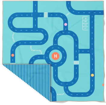 Пляжний рушник Quut двосторонний PlayTowels XL 180 x 180 см Road 15174189 (5425031174189)