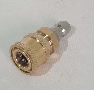 Адаптер 1/4" 200 бар (3000 psi) для мийки високого тиску швидкого з’єднання 1/4" латунь нержавійка