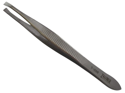 Пинцет для бровей прямой заточенный Zauber-manicure T-036
