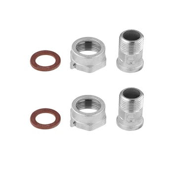 Присоединительный комплект 1/2''х3/4" никелированный