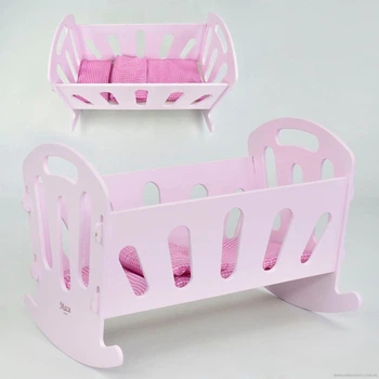 Кроватка для кукол+постель игрушка, игрушечная кроватка, 36х36х49 см (8001)