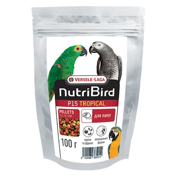 Повнораціонний екструдований корм Versele-Laga NutriBird P15 Tropical для великих папуг 100 г