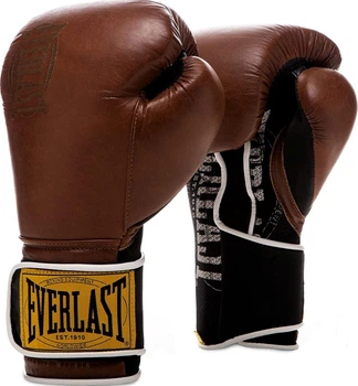Боксерские перчатки Everlast 1910 CLASSIC TRAINING GLOVE (P00002501) Унисекс 12 унций Коричневые (009283610302)