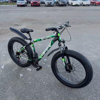 Велосипед Фэтбайк Cross 26"*4" Crossover susp 2025 Рама-19" green khaki