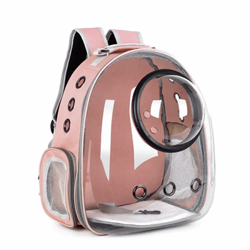 Рюкзак для переноски животных CosmoPet с иллюминатором для кошек и собак Розовый JDT-0848389
