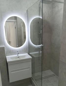 Овальне дзеркало з підсвіткою та сенсорним вимикачем 60*90см