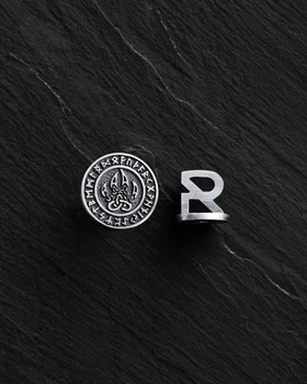 Серебряная моносерьга BEAR'S PAW. RUNES Reytel 69043174