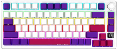Клавіатура бездротова Lorgar RGB USB/Wireless White (LRG-KBP7075W-WH-US)