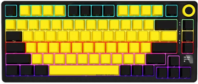 Клавіатура бездротова Lorgar RGB USB/Wireless Yellow (LRG-KBP7075W-YL-US)