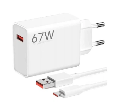 Сетевое зарядное устройство Xiaomi 67W HyperCharge Combo c кабелем USB - Type-C белый (BHR9465EU)
