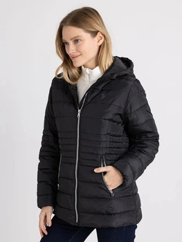 Куртка демисезонная с капюшоном женская U.S. Polo Assn 621100-PT00A(Black) S Черная (887260807187)