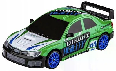 Машинка для дрифта на радиоуправлении полноприводная Subaru Зелёно-белая