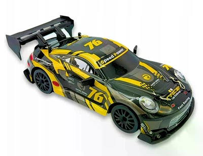 Машинка для дрифта полноприводная на радиоуправлении Super Drift Car 1:24 со светодиодной подсветкой Porsche Yellow