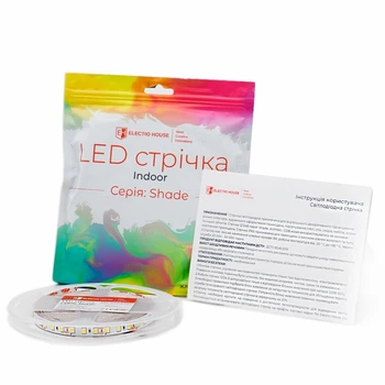 LED стрічка 5Вт 12В 550 Лм, SMD2835 60 діодів, теплий білий 2800К, серія Shade, гарантія 2 роки (00106097)