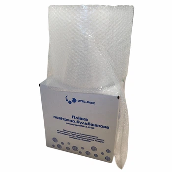 Защитная пузырчатая пленка UTEC-PACK, двухслойная, для надежной упаковки, 25 м × 0,25 м, 45 г/м², Ø 10 мм
