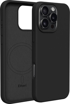 Etui plecki Etteri Silicone Mag do Apple iPhone 16 Pro Max Black (5907457790100)