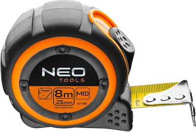 Рулетка NEO Tools сталева 8 м x 25 мм 67-188 (5907558425611)