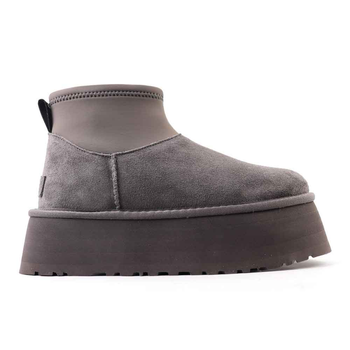 Жіночі уггі Платформа Міні Діппер Сірі UGG Classic Mini Dipper Platform Thundercloud Grey (39, сірий)