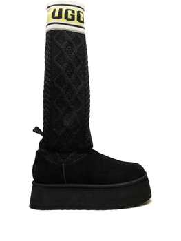 Жіночі уггі Платформа Світер Чорні UGG Sweater Letter Boots Black (40, чорний)