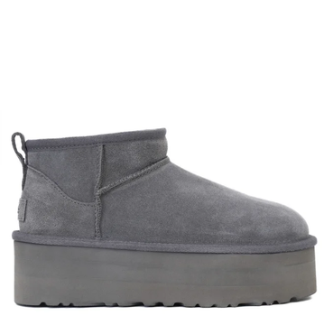 Жіночі уггі Ультра Міні Платформа Замша Сірі UGG Classic Ultra Mini Platform Grey Suede (38, сірий)