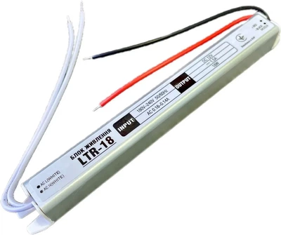 Блок питания BIOM OEM DC12 18W LTR-18-12 1.5A алюминиевый 12V IP20