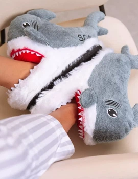 Тапочки Кигуруми Акула My Kigu Домашние Серый Детские для девочки Мягкие Плюшевые 35-40 (301341)