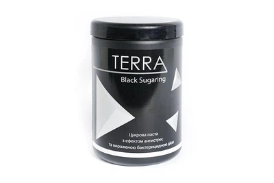 Безкислотна чорна цукрова паста TERRA Black Sugaring №5 (щільна), 1400 г