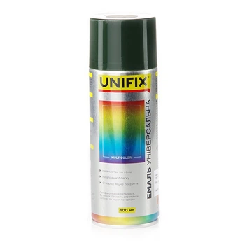 Эмаль акриловая универсальная RAL 6003 Хаки матовый 400мл UNIFIX (941019)