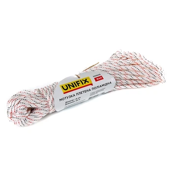 Веревка полиамидная плетеная (капроновая) ФАЛ 6мм 25м UNIFIX (699606)