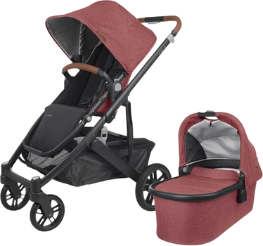 Універсальна коляска 2 в 1 UPPAbaby Cruz V2 Lucy Rosewood Mélange / Carbon Frame (810030098928)