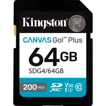 Карта пам’яті Kingston SDG4/64GB Canvas Go! Plus SDG4/64GB 64GB Class 10 SDXC для фото і відео 4K