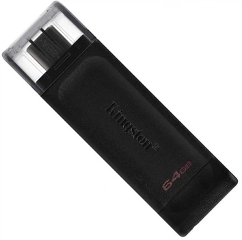 Флешка/флеш пам'ять Kingston DataTraveler 70 DT70/64GB USB Type-C/64ГБ Чорний