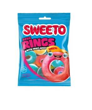 Желейки Sweeto кислі кільця 80 г. (8682304260230)