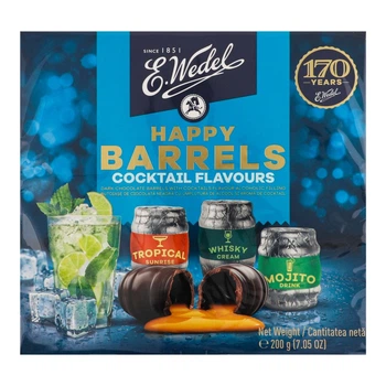 Шоколадні цукерки Wedel Harry barrels сoctail 200 г. (5901588088730)