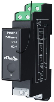 Inteligentny przekaźnik Shelly Relais "Wave Pro 2PM" max 25A Z-Wave DIN-Rail (3800235269121)