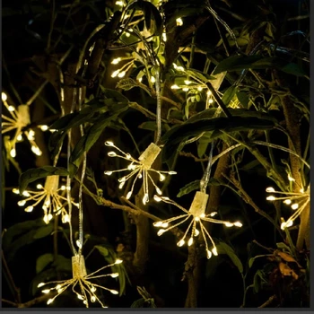 Гирлянда LED Stars 100LED 5м цвет Теплый Белый от USB с пультом ДУ