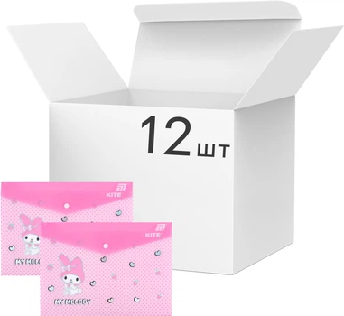 Набор папок на кнопке Kite My Melody А4 12 шт (HK25-244-3)