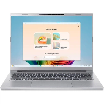 Ноутбук ACER Aspire 14 AI A14-53M-7898, (NXJLHEX003), процессор Intel Core Ultra 7 256 В (до 4,8 ГГц), 14-дюймовый WUXGA-дисплей, 16 ГБ, SSD 512 ТБ, видеокарта Intel Arc 140 В, Windows 11 Домашняя, цвет Pure Silver