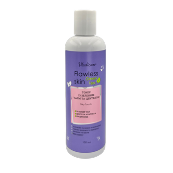 Тонер для обличчя Flawless Skin Silky Touch, з зеленим чаєм та центелою, без спирту, 150 мл
