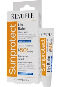 Бальзам для губ Revuele Sunprotect зволожуючий сонцезахисний SPF 50+, 15 мл