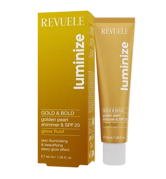 Мерцающий флюид для лица и тела Revuele Luminize Gold & Bold SPF 20, 40 мл