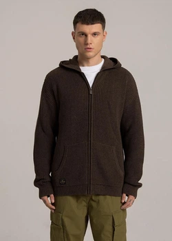 Свитер мужской с капюшоном Diverse CLTN AWLO 2XL Коричневый Меланж (5905384076113)