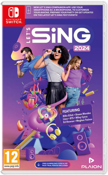 Gra Nintendo Switch Let's Sing 2024 + 2 Mics (Kartridż) (4020628611477)