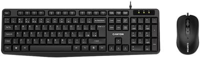 Zestaw przewodowy Canyon SET-1 USB Black (CNE-CSET1-UK/US)