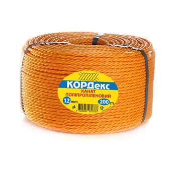 Канат полипропиленовый оранжевый 12 мм 200 м Кордекс