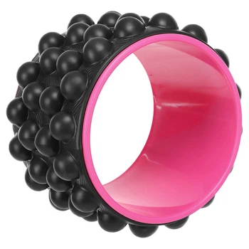 Колесо для йоги масажне кільце для йоги Wheel Yoga SP-Sport 6205 діаметр 23см Black-Pink